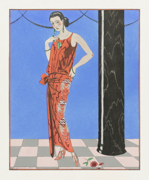 La Chambre Bleue D'arth√©nice : Robe Du Soir, De Beer From Gazette Du Bon Ton Art ‚Äì Modes & Frivolit√©s- Evening Attire No 1 (1923) By George Barbier (PRT_6247) - Canvas Art Print - 20in X 24in