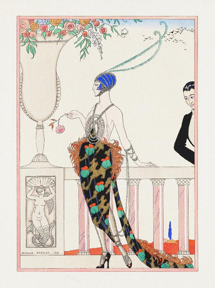 Laissez-moi-feule From Les Feuillets D'Art (1919) By George Barbier (PRT_6260) - Canvas Art Print - 17in X 22in