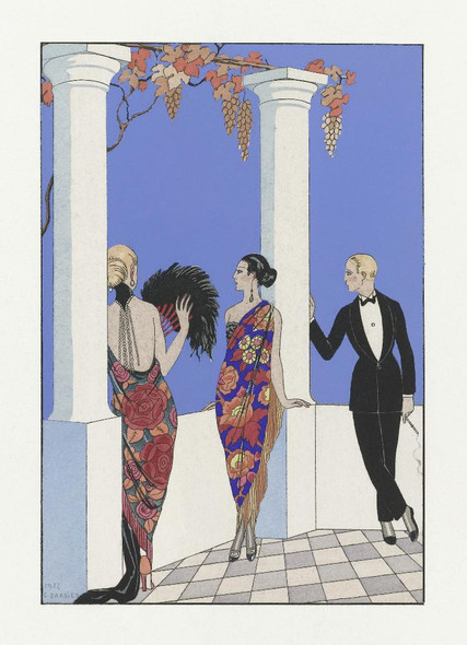 Le Gout Des Chales- France XXe Si√®cle (1923) By George Barbier (PRT_6265) - Canvas Art Print - 17in X 23in