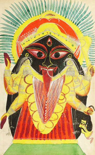 The Goddess Kali (PRT_6450) - Canvas Art Print - 25in X 41in