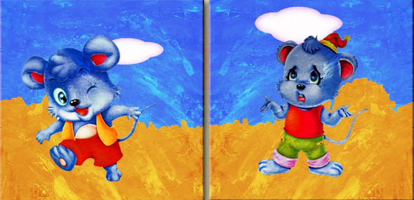 Kids Corner,Kids Painting,Cartoons,Cartoons,Characters,Two Rats,Animals