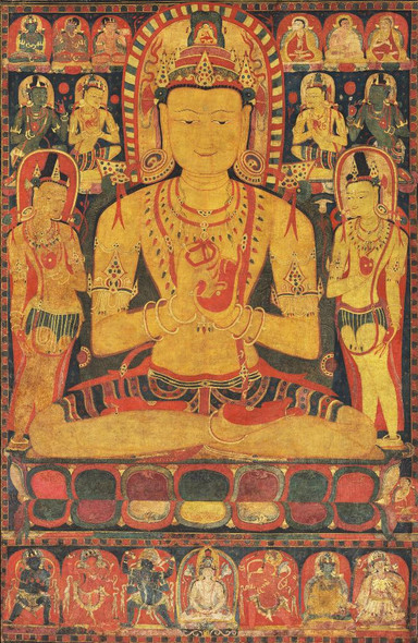 Tantric Buddha Vairochana (PRT_6604) - Canvas Art Print - 28in X 44in