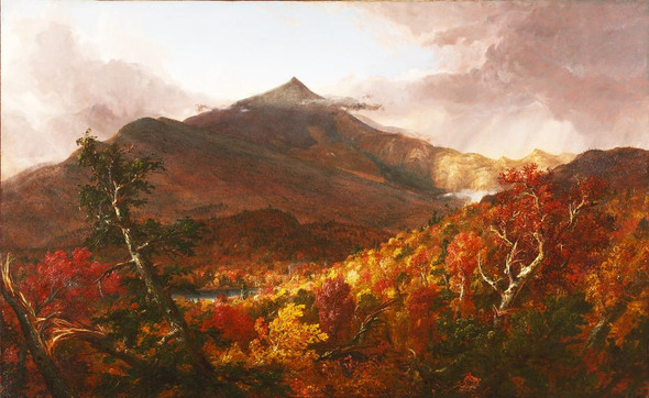 View Of Schroon Mountain, Essex County, New York, After A Storm By Thomas Cole (PRT_6631) - Canvas Art Print - 35in X 21in