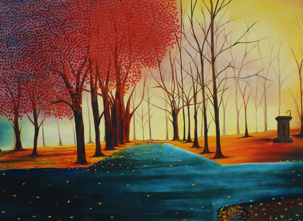 The Enchanted  (ART_7897_54499) - Handpainted Art Painting - 48in X 36in