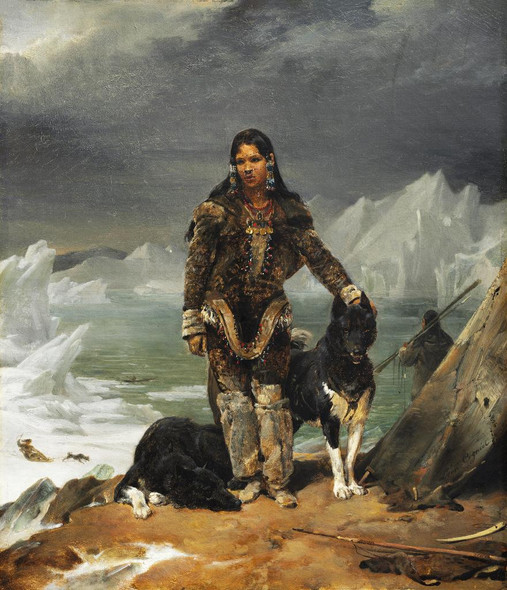 A Woman From The Land Of Eskimos By L√©on Cogniet (PRT_6704) - Canvas Art Print - 28in X 33in