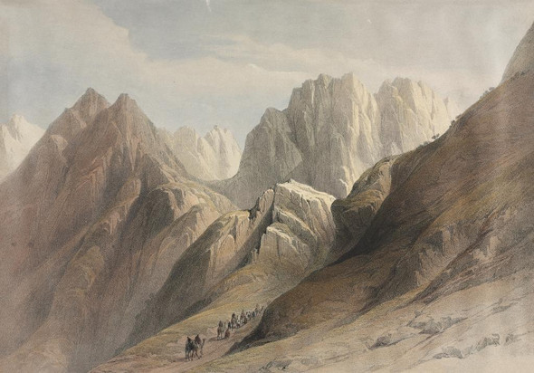 Ascent Of The Lower Range Of Sinai By David Roberts (PRT_6708) - Canvas Art Print - 33in X 23in