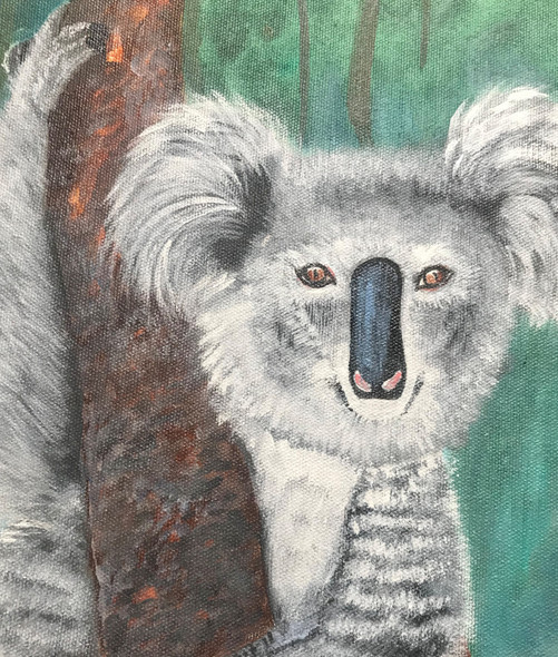 Koala bear (ART_7906_54641) - Handpainted Art Painting - 10in X 12in