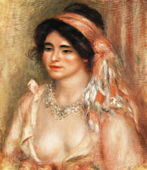 Woman With Black Hair (1911) By Pierre-Auguste Renoir (PRT_6807) - Canvas Art Print - 26in X 30in