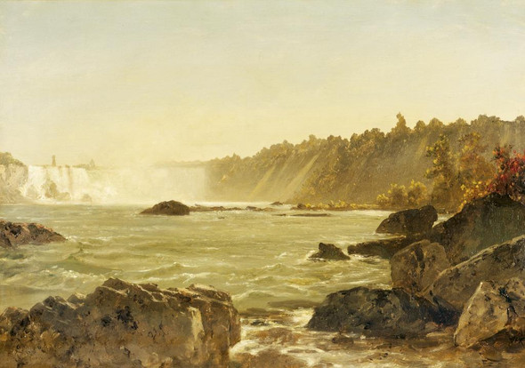 View Of Niagara Falls By John Frederick Kensett (PRT_6779) - Canvas Art Print - 23in X 17in