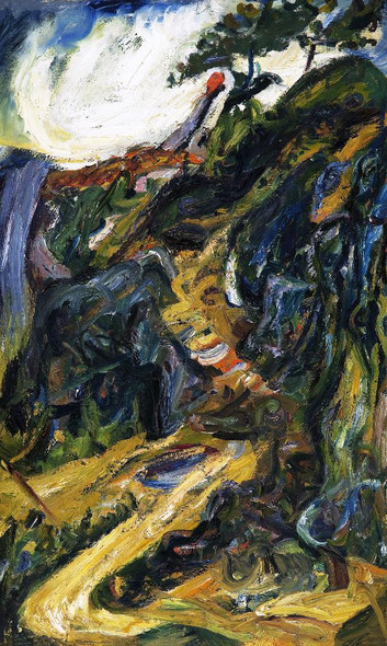 Winding Road Near Gr√©oli√®res By Chaim Soutine (PRT_6812) - Canvas Art Print - 19in X 32in