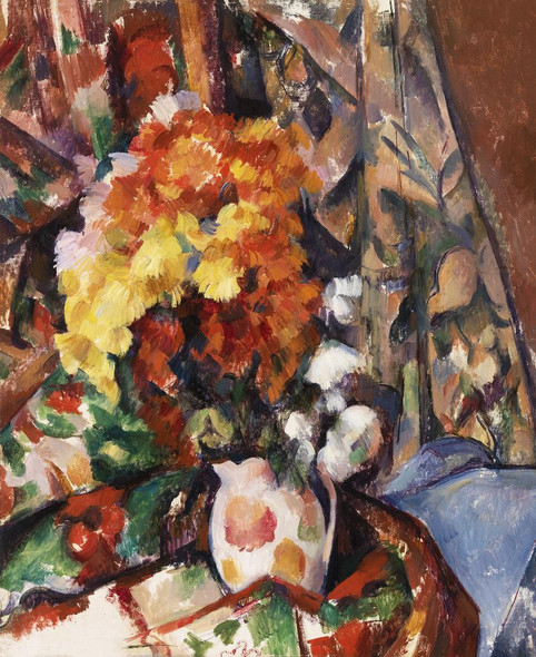 The Flowered Vase By Paul Cezanne (PRT_6979) - Canvas Art Print - 25in X 30in