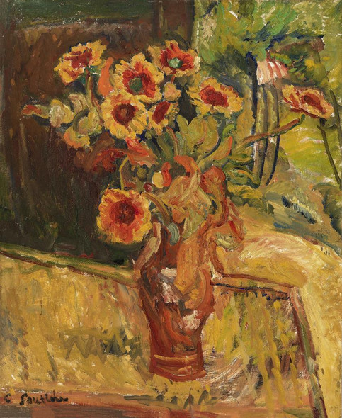 Bouquet Of Flowers By Chaim Soutine (PRT_6973) - Canvas Art Print - 27in X 33in