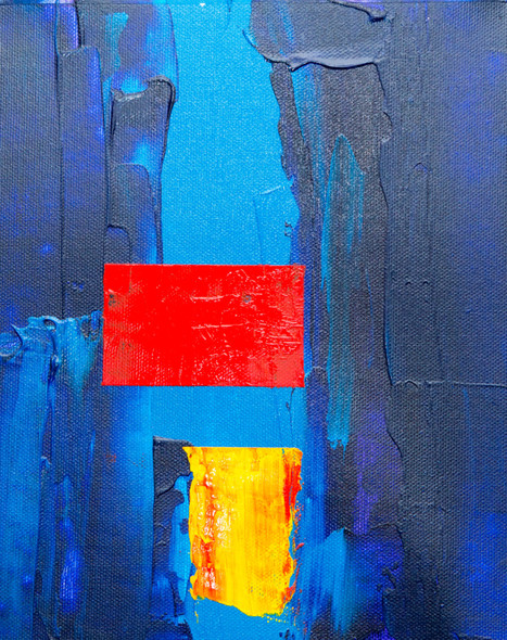 Abstract Blue_Red_Yellow (PRT_7809_55048) - Canvas Art Print - 36in X 24in