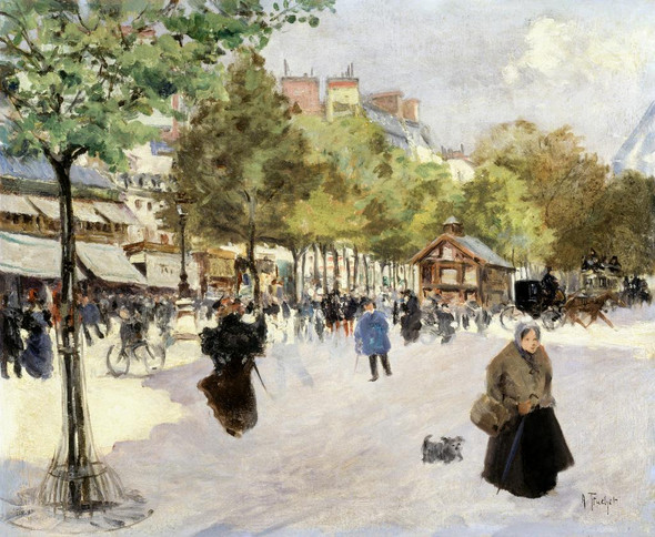 Boulevard De Clichy (1895) By Louis Abel Truchet (PRT_7197) - Canvas Art Print - 23in X 19in