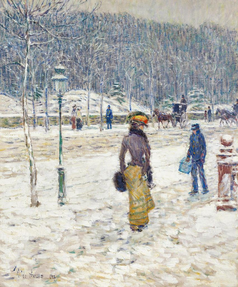 New York Street (1902) By Frederick Childe Hassam (PRT_7214) - Canvas Art Print - 16in X 19in