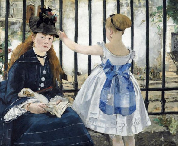 The Railway (1873) By Edouard Manet (PRT_7243) - Canvas Art Print - 24in X 19in