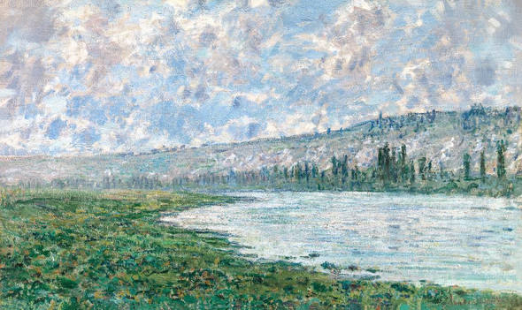 The Seine At V√©theuil (1880) By Claude Monet (PRT_7267) - Canvas Art Print - 23in X 14in