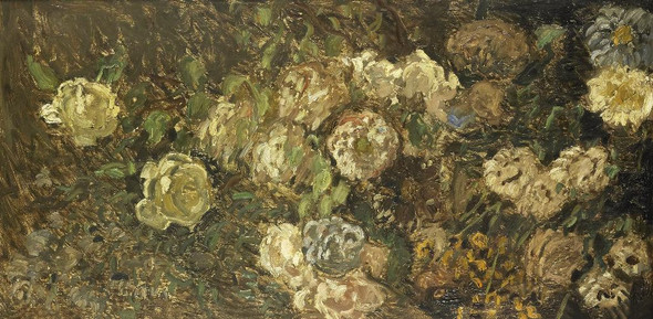 Bloemen By Claude Monet (PRT_7271) - Canvas Art Print - 23in X 11in