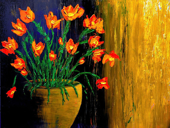 flower, blossom, orange flower, orange blossoms, orange blossoms in vase, flower vase