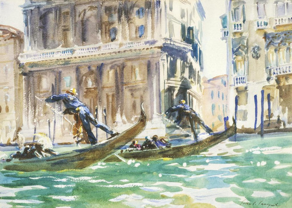 View Of Venice (1906) By John Singer Sargent (PRT_7378) - Canvas Art Print - 18in X 13in