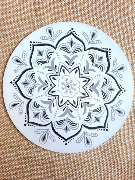 Indian Mandala - 4 (ART_4808_55618) - Handpainted Art Painting - 12in X 12in
