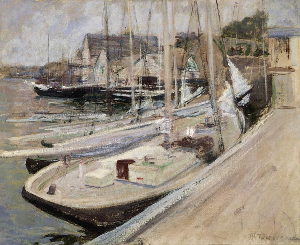 Fishing Boats At Gloucester (PRT_7736) - Canvas Art Print - 18in X 15in