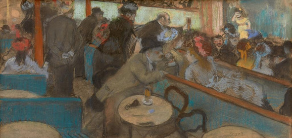 Caf√©-Concert (The Spectators) By Edgar Degas (PRT_7687) - Canvas Art Print - 18in X 9in