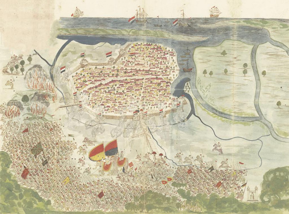 The Siege Of The City Of Machilipatnam (Masulipatnam) (PRT_7879) - Canvas Art Print - 38in X 28in