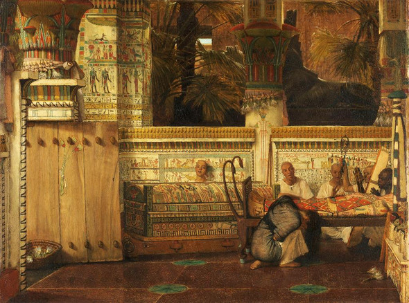 The Egyptian Widow By Lourens Alma Tadema (PRT_7914) - Canvas Art Print - 34in X 25in