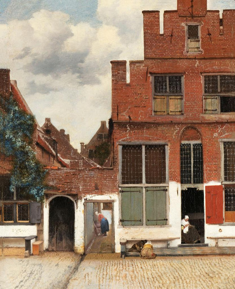 View Of Houses In Delft, Known As ‚ÄòThe Little Street‚Äô By Johannes Vermeer (PRT_7962) - Canvas Art Print - 25in X 30in