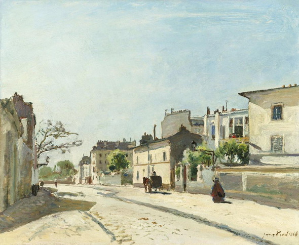 Rue N√¥tre Dame, Paris By Johan Barthold Jongkind (PRT_7977) - Canvas Art Print - 30in X 24in