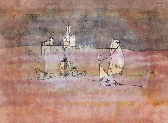 Episode Before An Arab Town (1923) By Paul Klee (PRT_8026) - Canvas Art Print - 21in X 16in