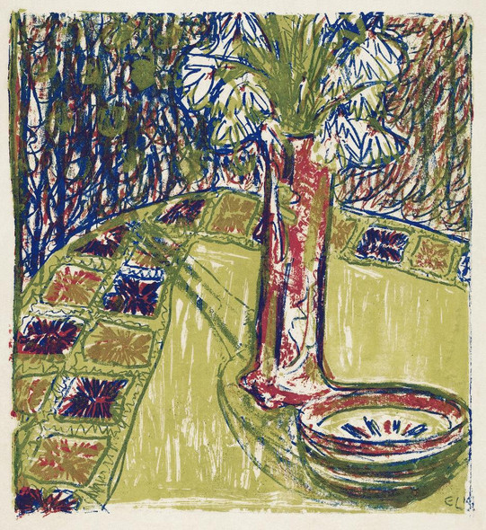 Still Life (1907) By Ernst Ludwig Kirchner (PRT_8155) - Canvas Art Print - 20in X 22in