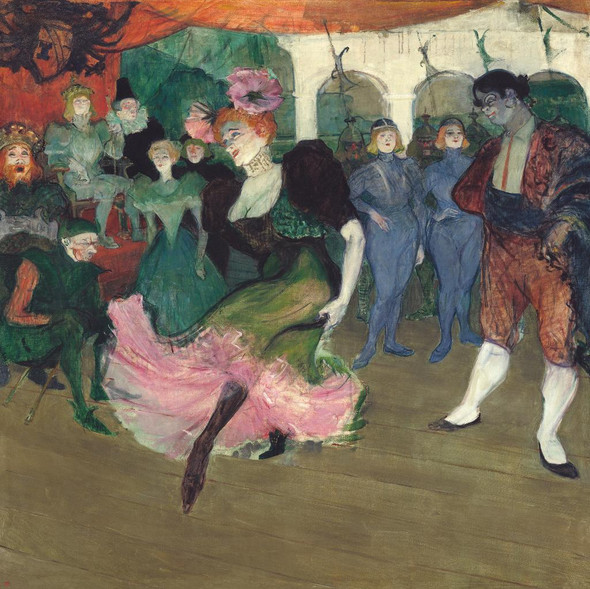 Marcelle Lender Dancing The Bolero In Chilp√©ric By Henri De Toulouse‚ÄìLautrec (PRT_8255) - Canvas Art Print - 23in X 23in