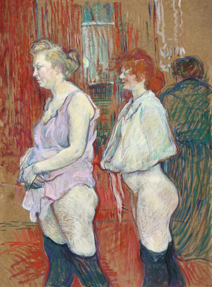 Rue Des Moulins (1894) By Henri De Toulouse‚ÄìLautrec (PRT_8269) - Canvas Art Print - 18in X 24in