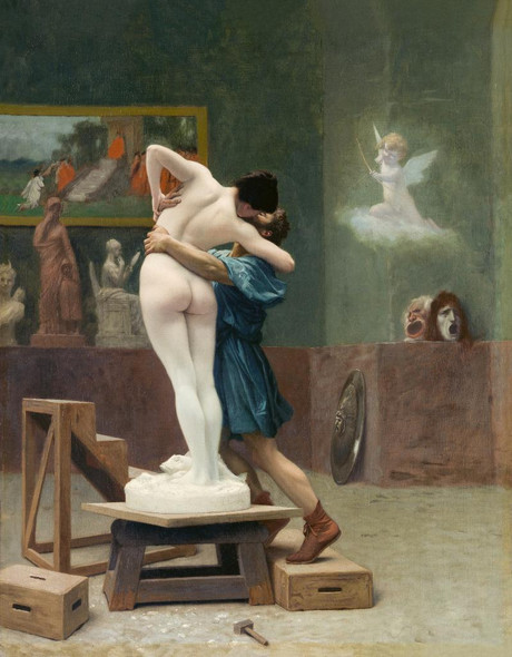 Pygmalion And Galatea By Jean L√©on G√©r√¥me (PRT_8292) - Canvas Art Print - 18in X 24in