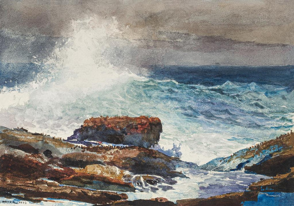 Incoming Tide, Scarboro, Maine (1883) By Winslow Homer (PRT_8332) - Canvas Art Print - 23in X 16in