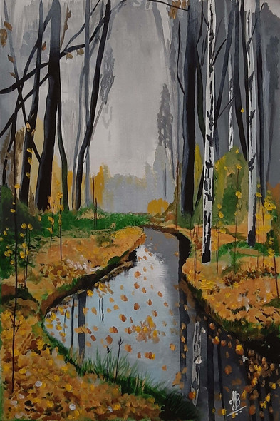 Autumn Forest (PRT_5839_57066) - Canvas Art Print - 16in X 24in
