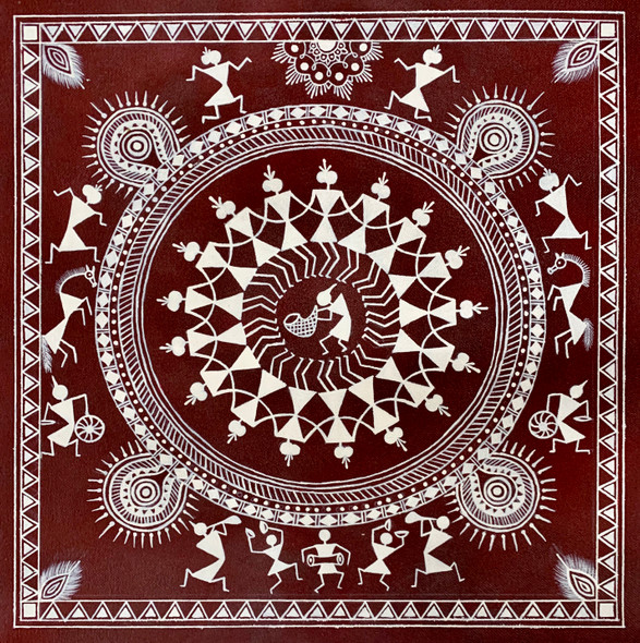 Warli Art (ART_2668_57396) - Handpainted Art Painting - 13in X 13in