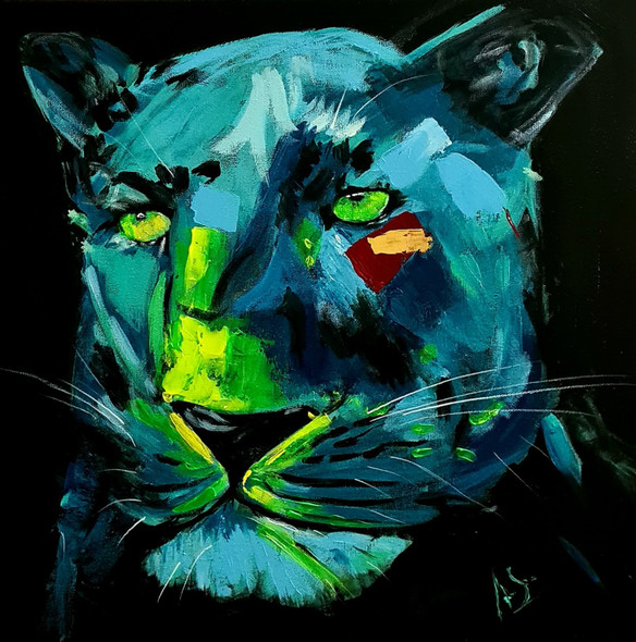 Majestic Animal (ART_7615_57783) - Handpainted Art Painting - 20in X 20in