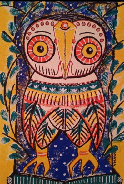 Owl (The Wisest One) (PRT_8079_57365) - Canvas Art Print - 12in X 18in