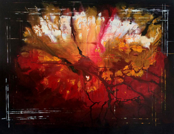 Untitle (ART_7929_55851) - Handpainted Art Painting - 36in X 28in