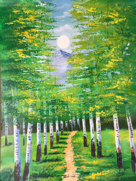 Landscape painting  (ART_6706_58005) - Handpainted Art Painting - 24in X 36in