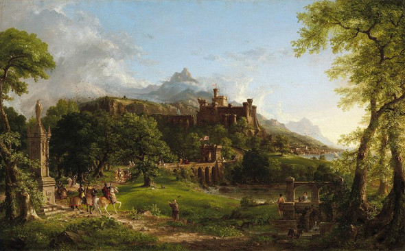 The Departure (1837) By Thomas Cole (PRT_8473) - Canvas Art Print - 23in X 15in