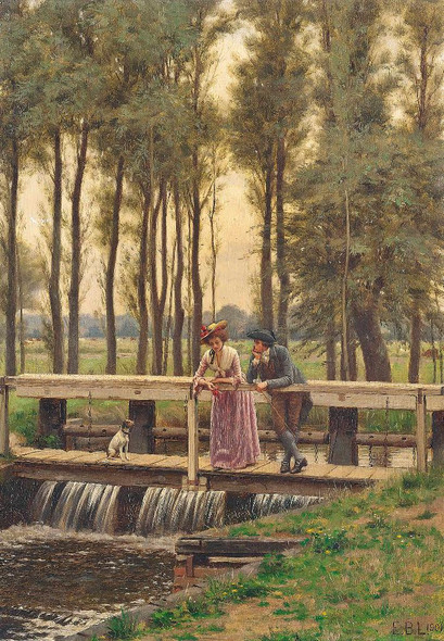 The Trysting Place (1901) By Edmund Blair Leighton (PRT_8485) - Canvas Art Print - 19in X 27in