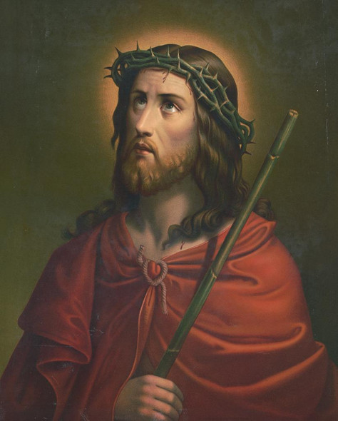 Jesus With Crown Of Thorns (1890) (PRT_8564) - Canvas Art Print - 28in X 35in