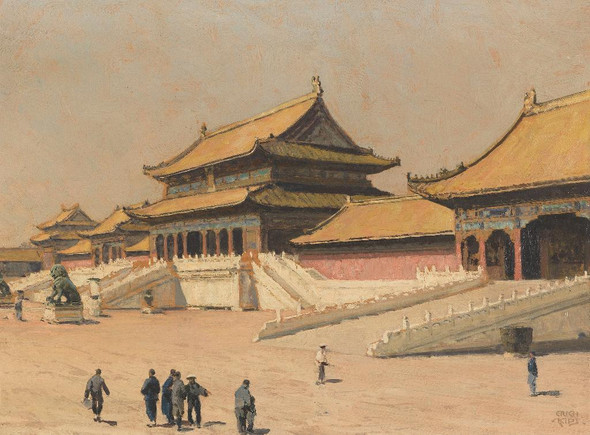 In The Forbidden City In Beijing (1928) By Erich Kips (PRT_8548) - Canvas Art Print - 25in X 19in