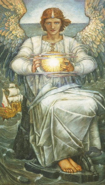 The Angel Of The Sea (1906) By Edward Reginald Frampton (PRT_8606) - Canvas Art Print - 17in X 30in