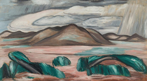 New Mexico Recollection No 8 (1923) By Marsden Hartley (PRT_8734) - Canvas Art Print - 23in X 13in