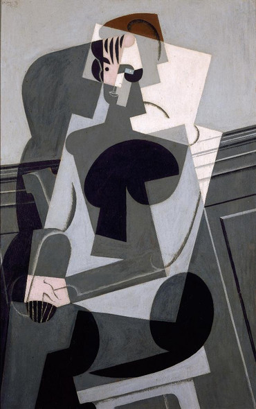 Portrait Of Josette Gris (1916) By Juan Gris  (PRT_8742) - Canvas Art Print - 18in X 29in